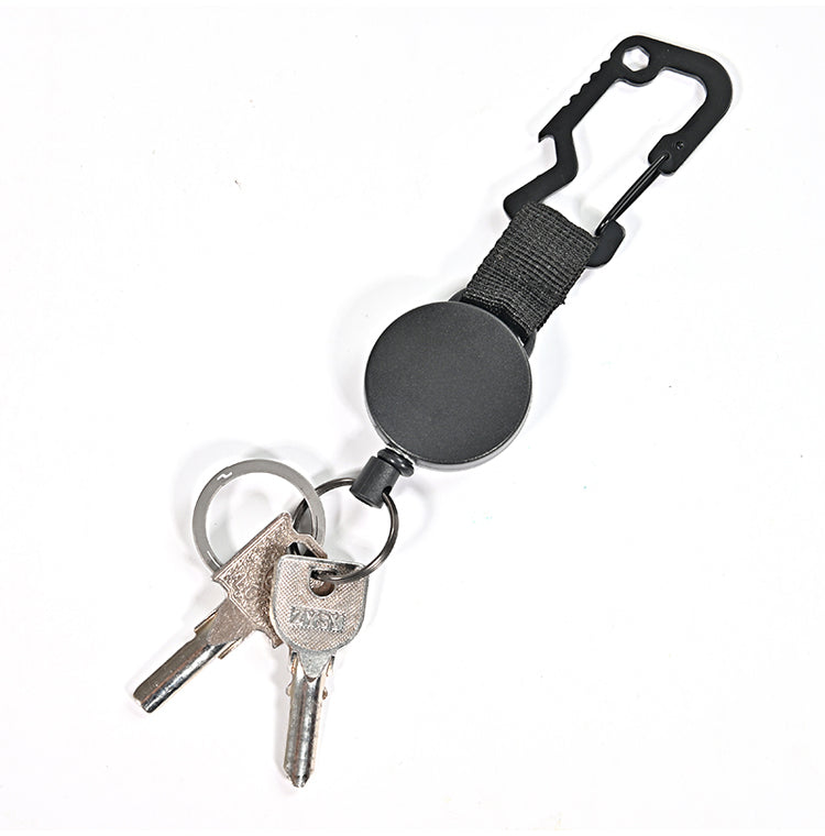 Keychain Retractable ID Badge Holder Metal with Steel Wire High Spec