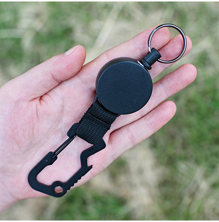 Keychain Retractable ID Badge Holder Metal with Steel Wire High Spec