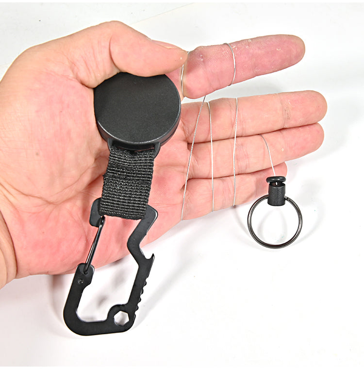 Keychain Retractable ID Badge Holder Metal with Steel Wire High Spec