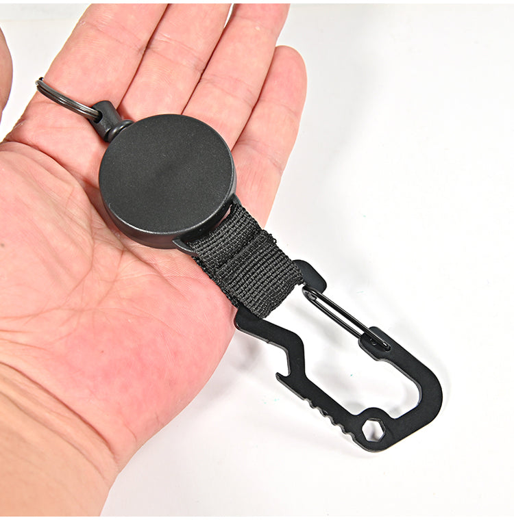Keychain Retractable ID Badge Holder Metal with Steel Wire High Spec