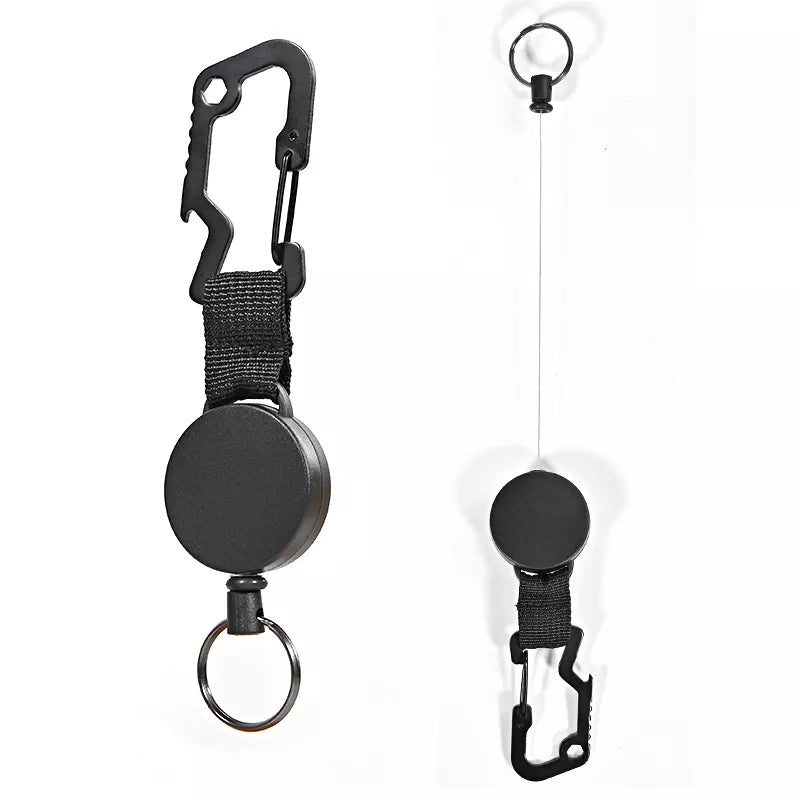 Keychain Retractable ID Badge Holder Metal with Steel Wire High Spec