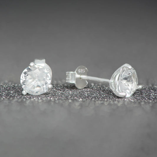 April Birthstone Stud Earrings