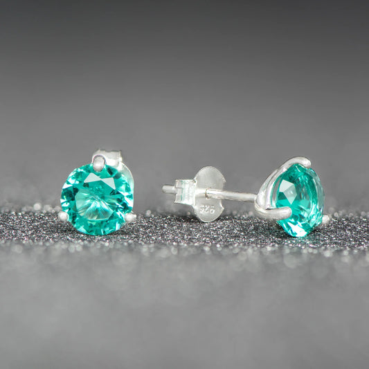 December Birthstone Stud Earrings