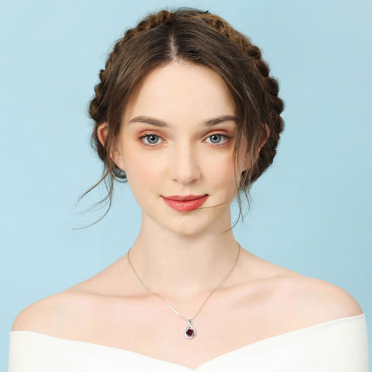 January Birthstone Infinity Pendant Necklace