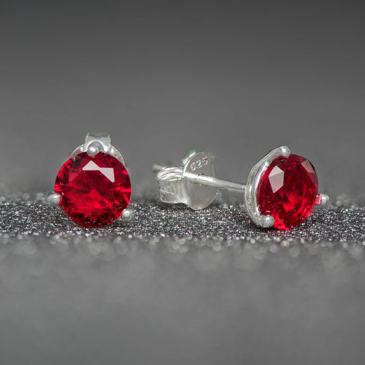 January Birthstone Stud Earrings
