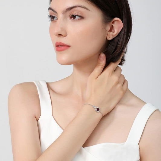 July Birthstone Infinity Bolo Bracelet