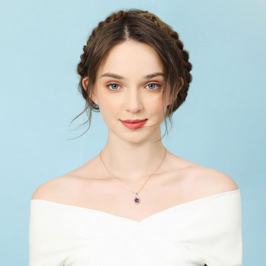 July Birthstone Infinity Pendant Necklace