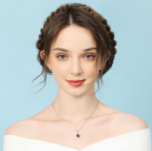 June Birthstone Infinity Pendant Necklace