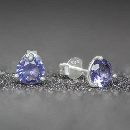 June Birthstone Stud Earrings