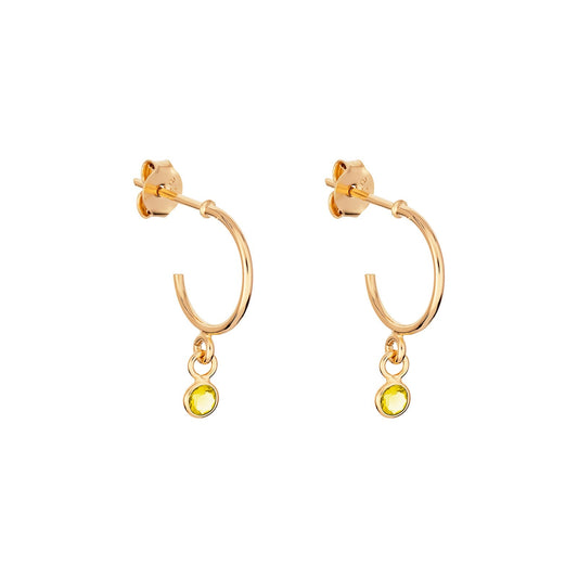 November Birthstone Hoop Earrings