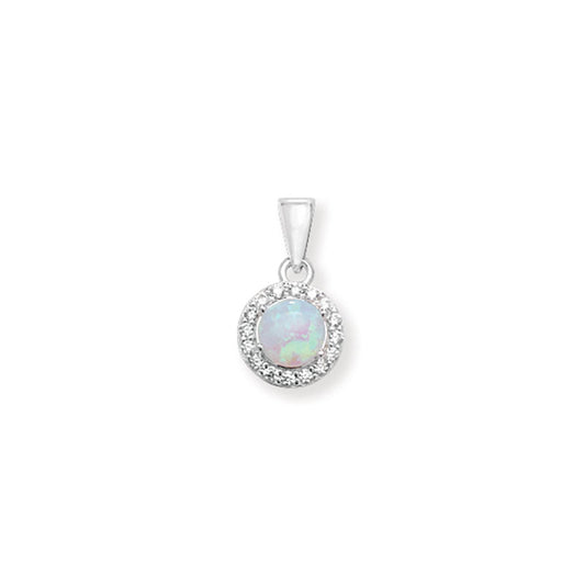 Opal Halo Necklace