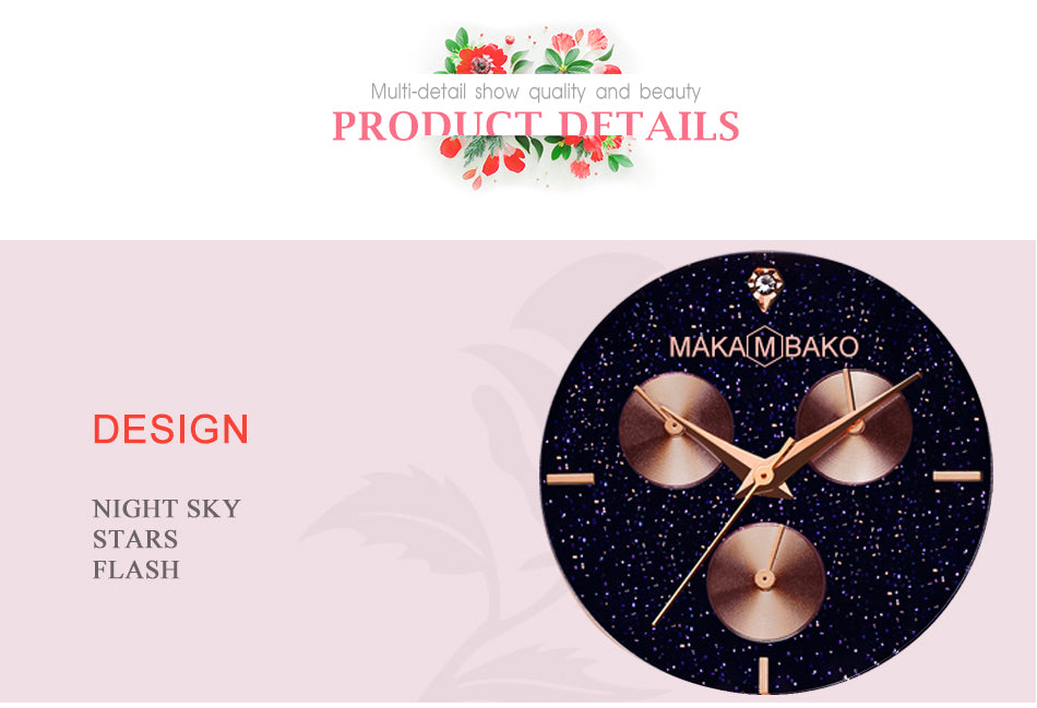 Women's-Ladies Luxury Watch Water Resistant- Rose Gold