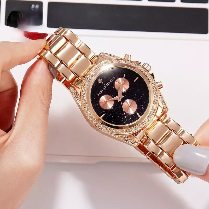 Women's-Ladies Luxury Watch Water Resistant- Rose Gold