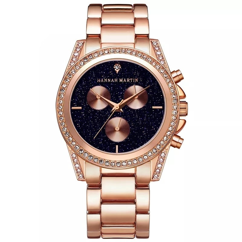 Women's-Ladies Luxury Watch Water Resistant- Rose Gold