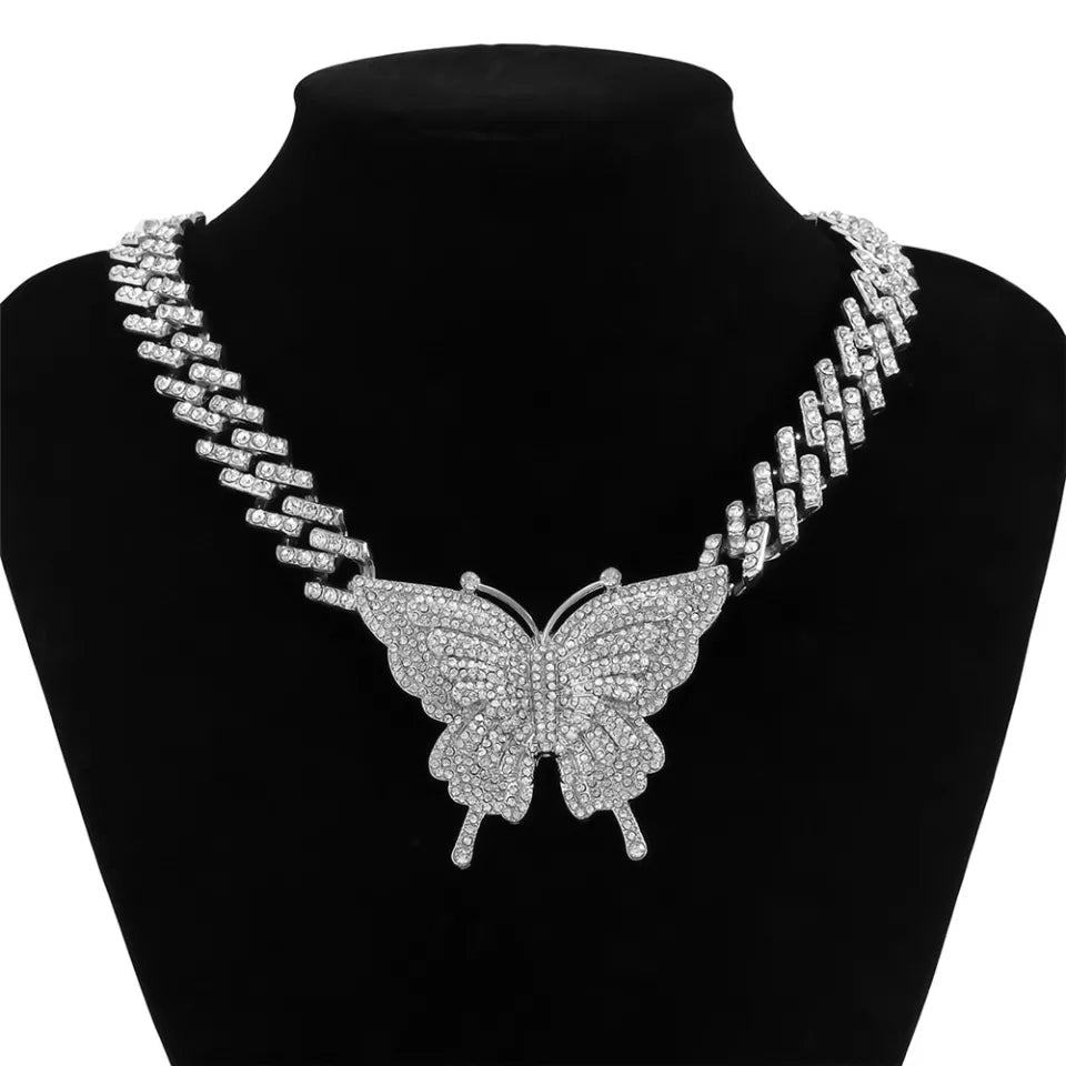 Women's - Ladies Necklace Iced out Cuban Link Chain