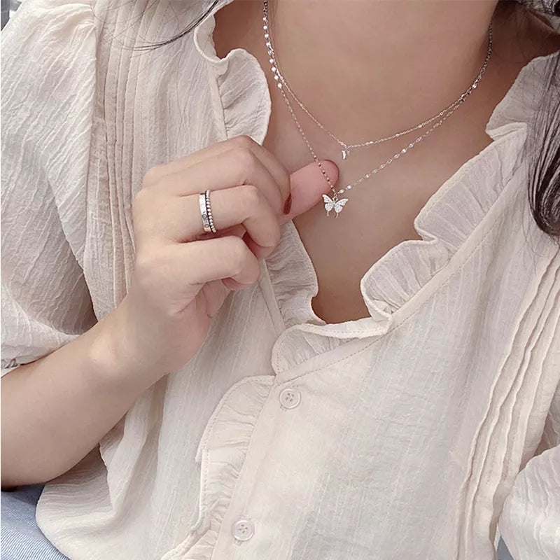 Women's Double Layer Clavicle Chain Necklace