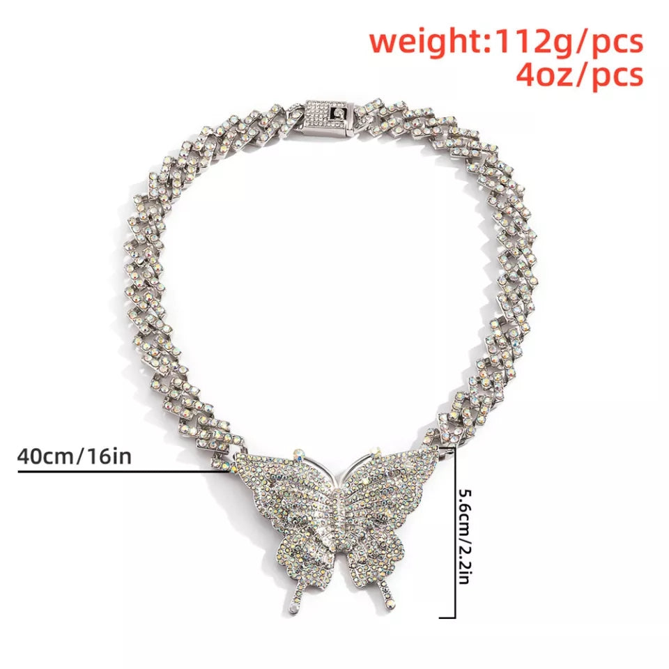 Women's - Ladies Necklace Iced out Cuban Link Chain