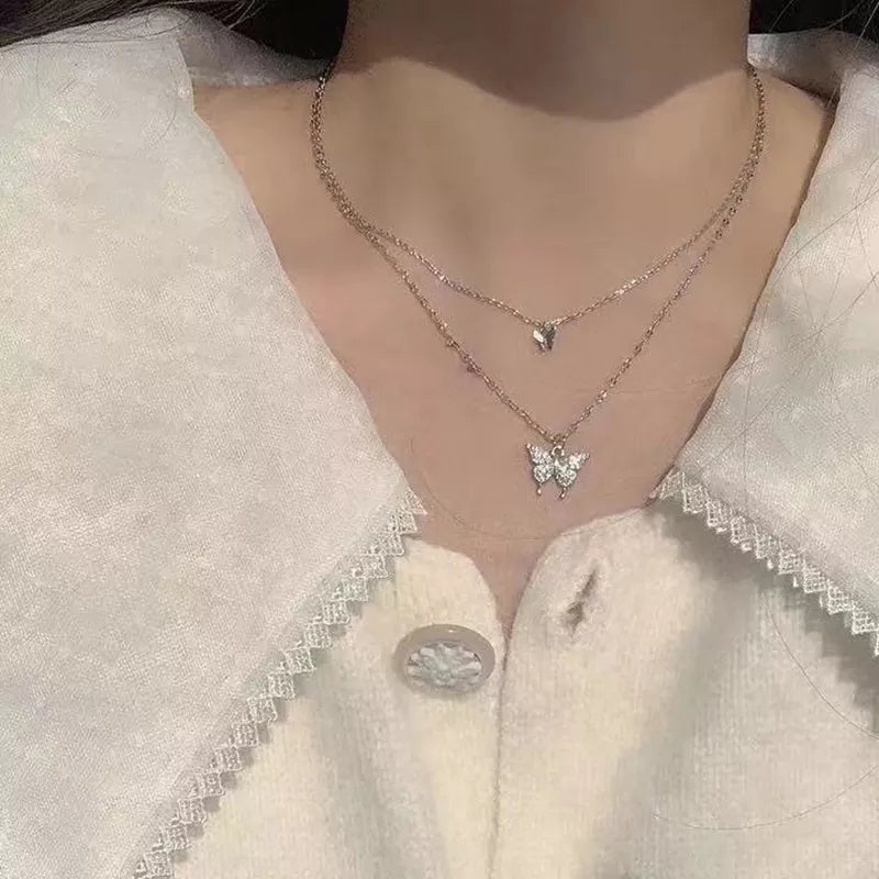 Women's Double Layer Clavicle Chain Necklace