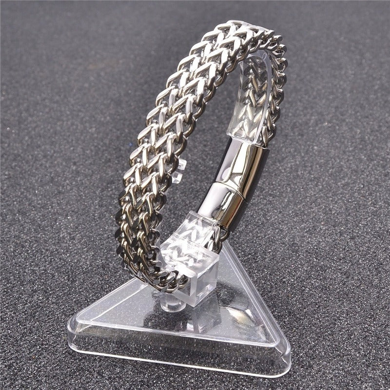 Men's - Gents Bracelet Stylish Stainless Steel Braided