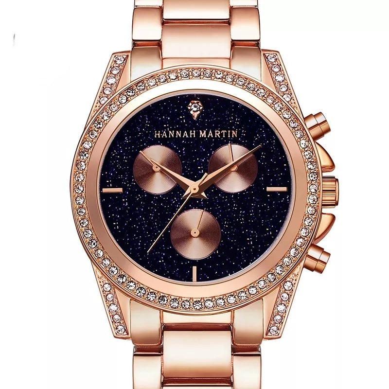 Women's-Ladies Luxury Watch Water Resistant- Rose Gold