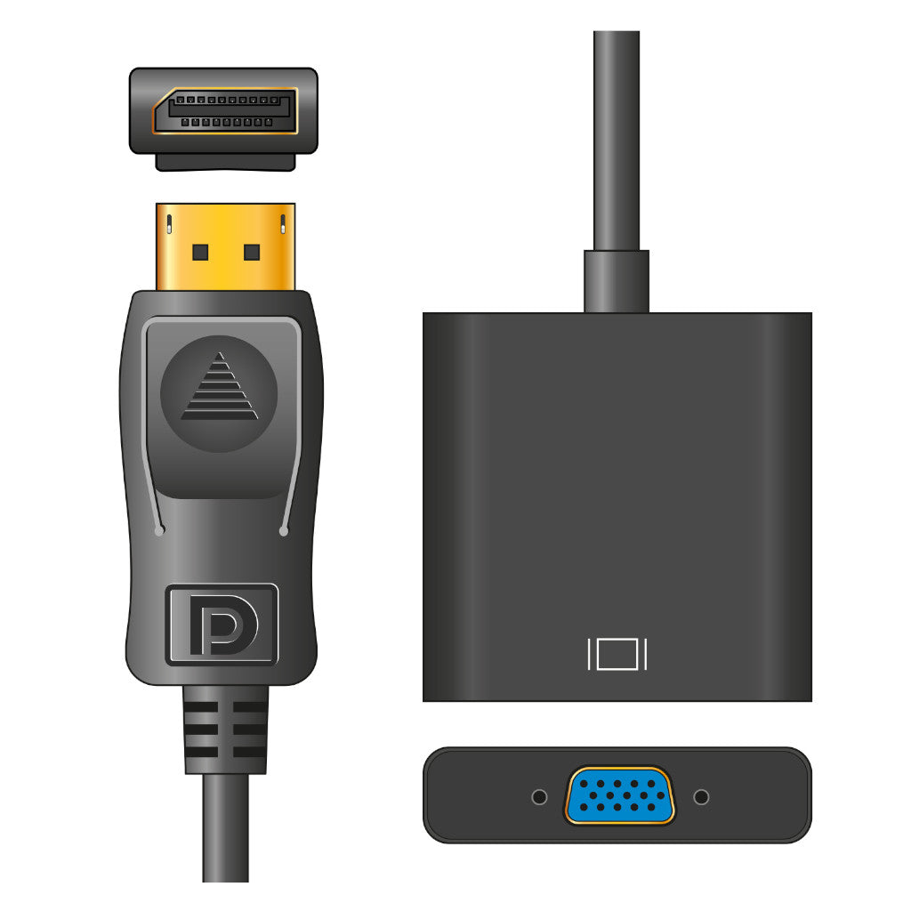 AV:Link Display Port Plug to VGA Socket Video Adapter