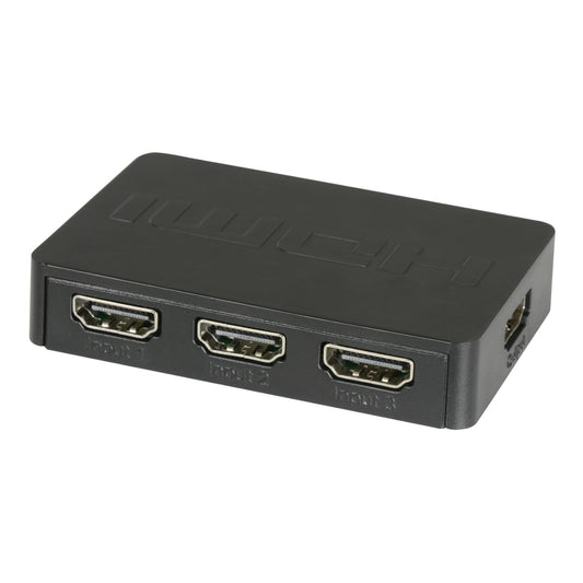 AV:Link Mini 4K UHD 3-Way HDMI Switch With IR Remote Control