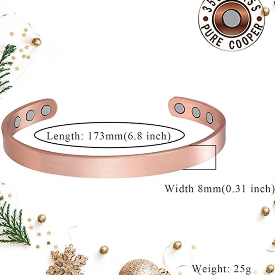 Pure Copper Vintage Cuff Bracelet – Natural Healing & Timeless Style