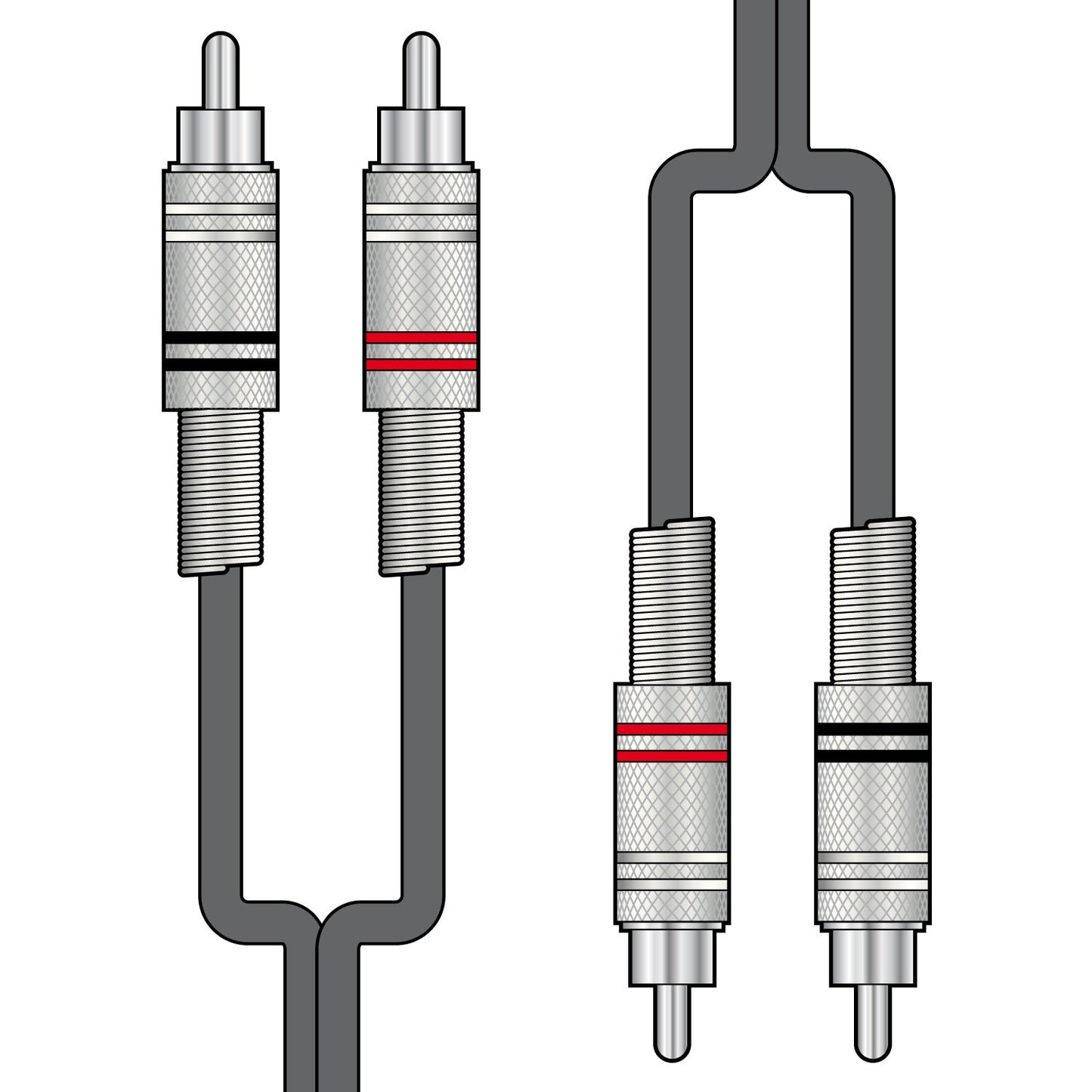 Chord / Citronic Twin Phono RCA to Twin Phono RCA Audio Lead