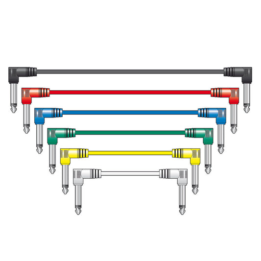 Chord / Citronic 6.3mm Mono Jack Patch Leads 6 Pack
