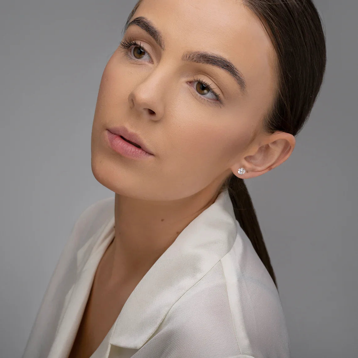 4mm Cubic Zirconia Stud Earrings