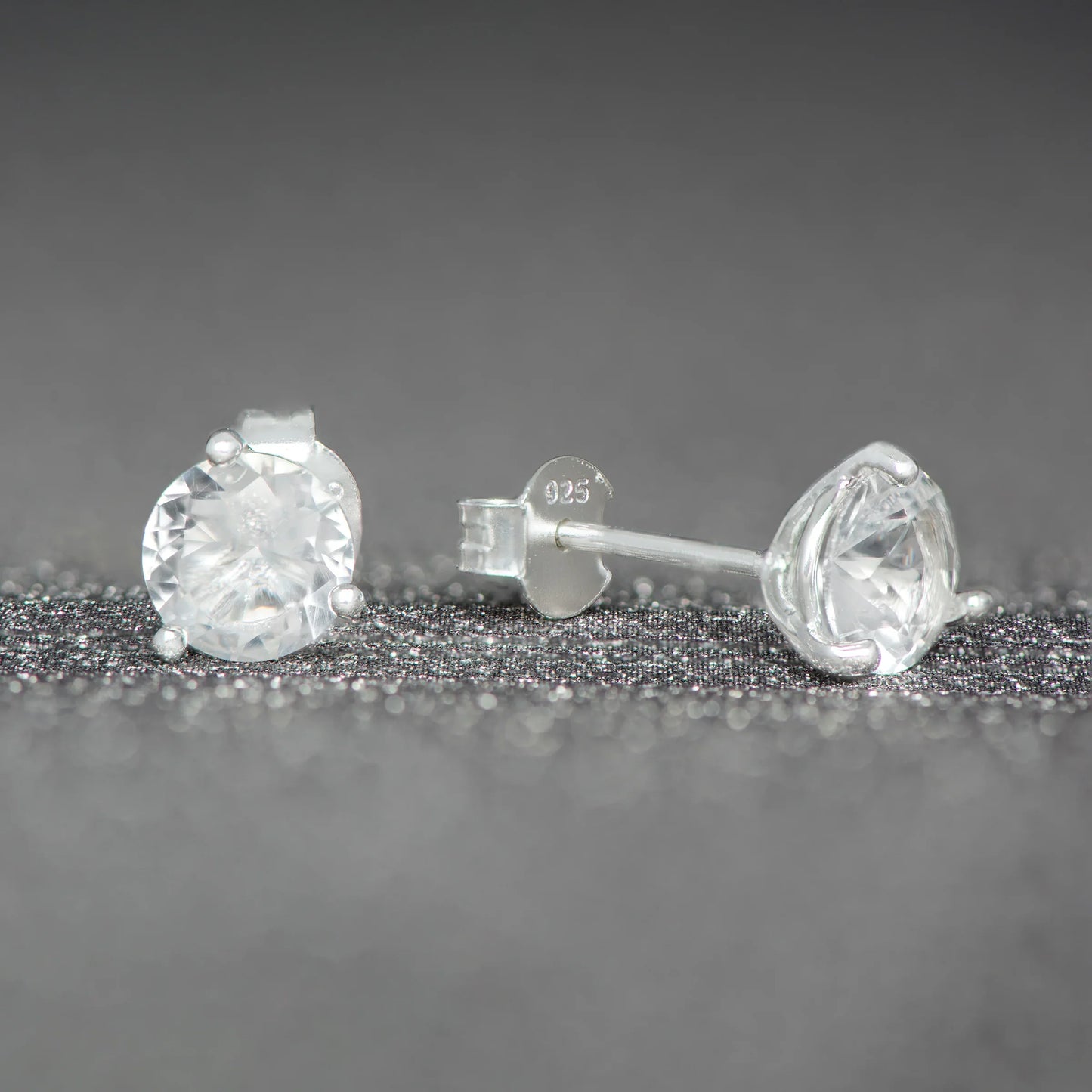 April Birthstone Stud Earrings