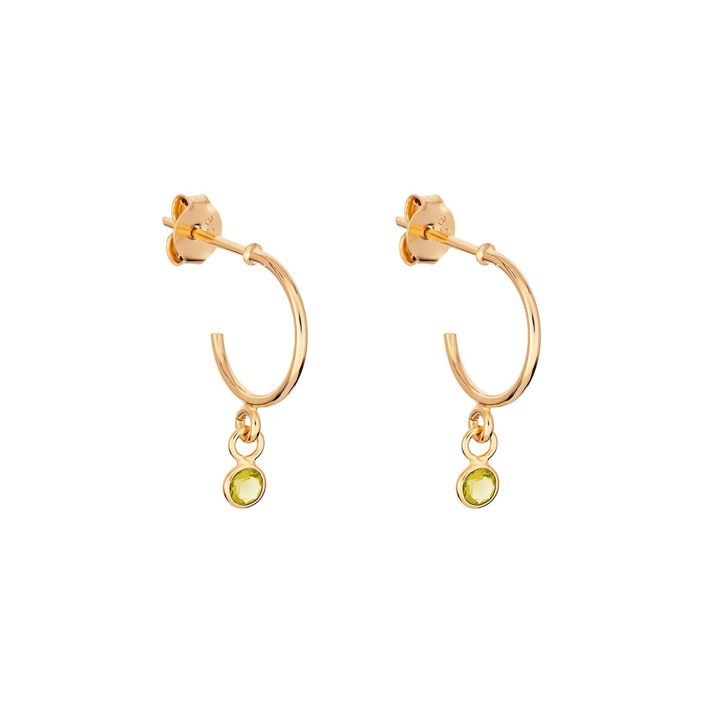 August Birthstone Hoop Earrings