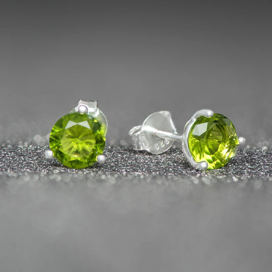 August Birthstone Stud Earrings