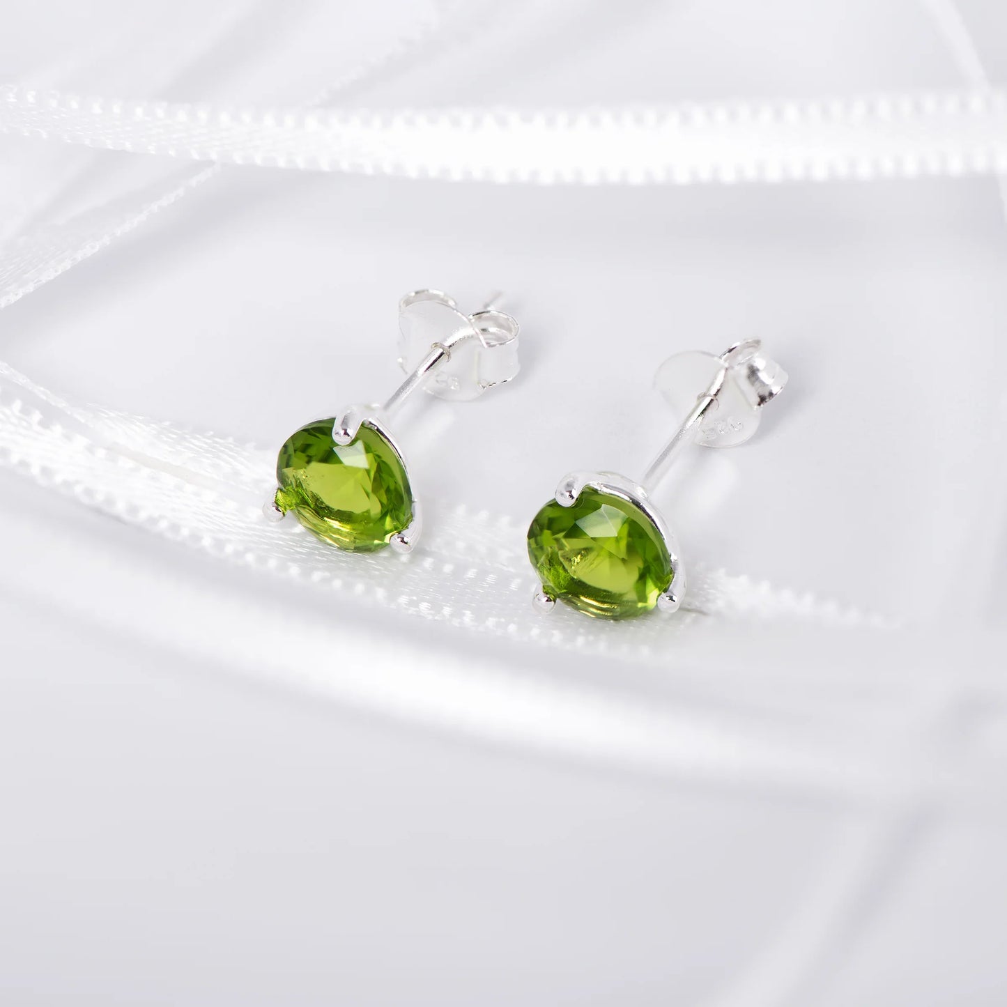 August Birthstone Stud Earrings