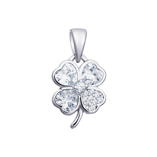 Clover Cubic Zirconia Pendant Necklace