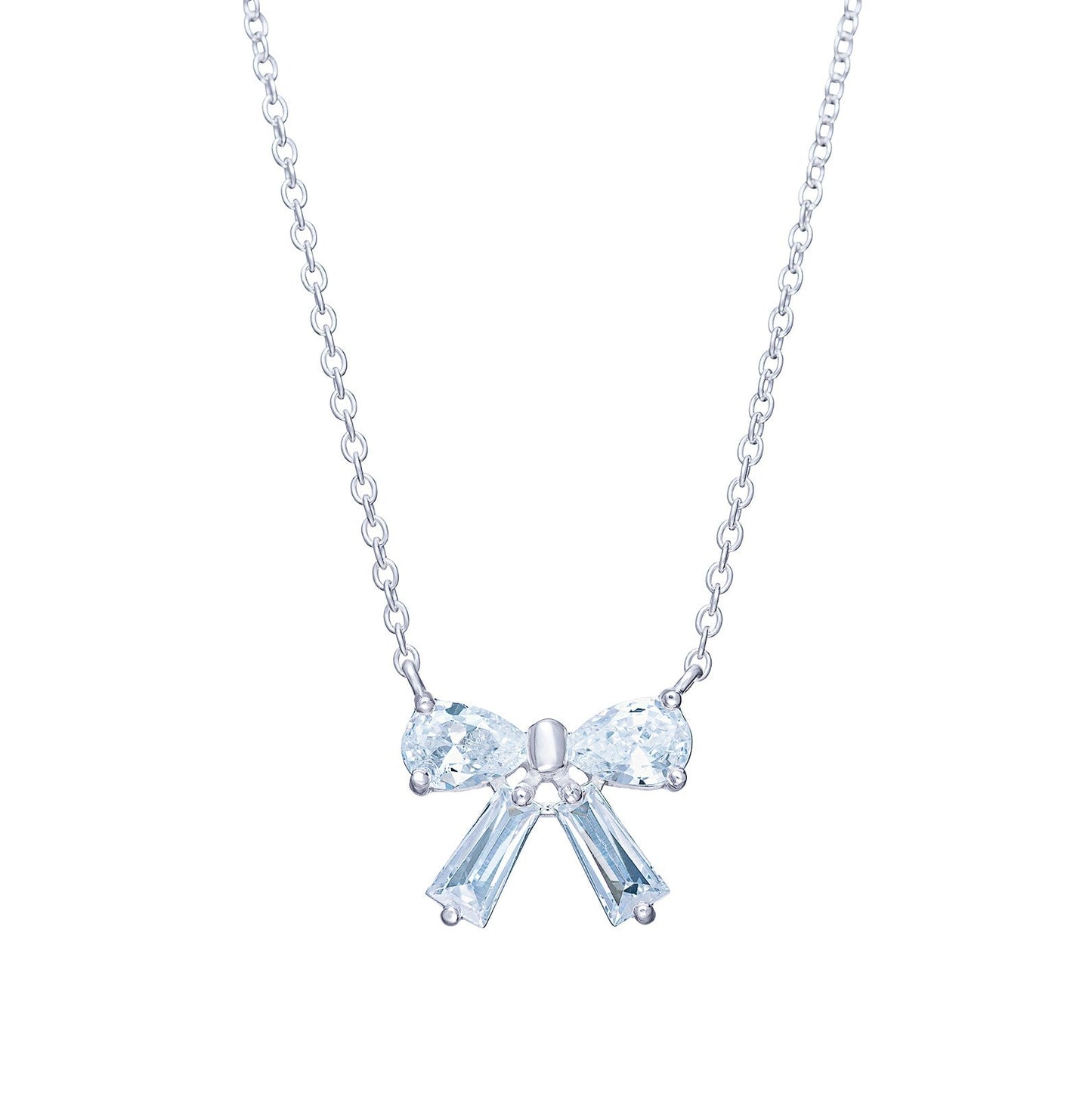 Cubic Zirconia Bow Necklace