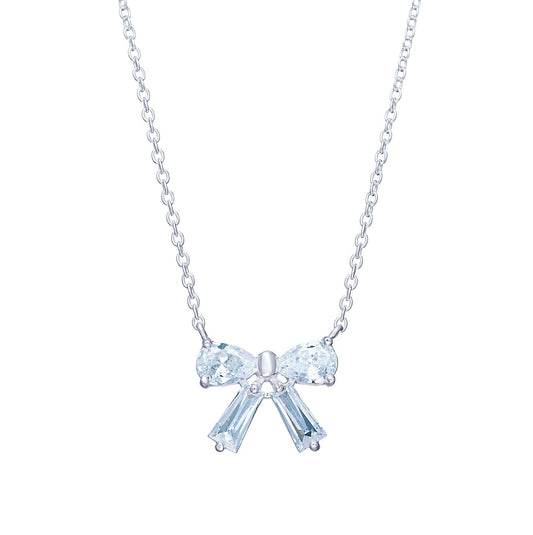 Cubic Zirconia Bow Necklace