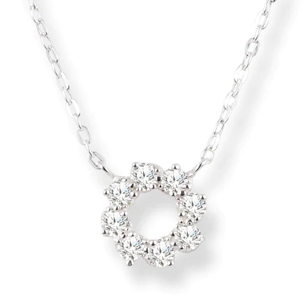 Cubic Zirconia Flower Necklace
