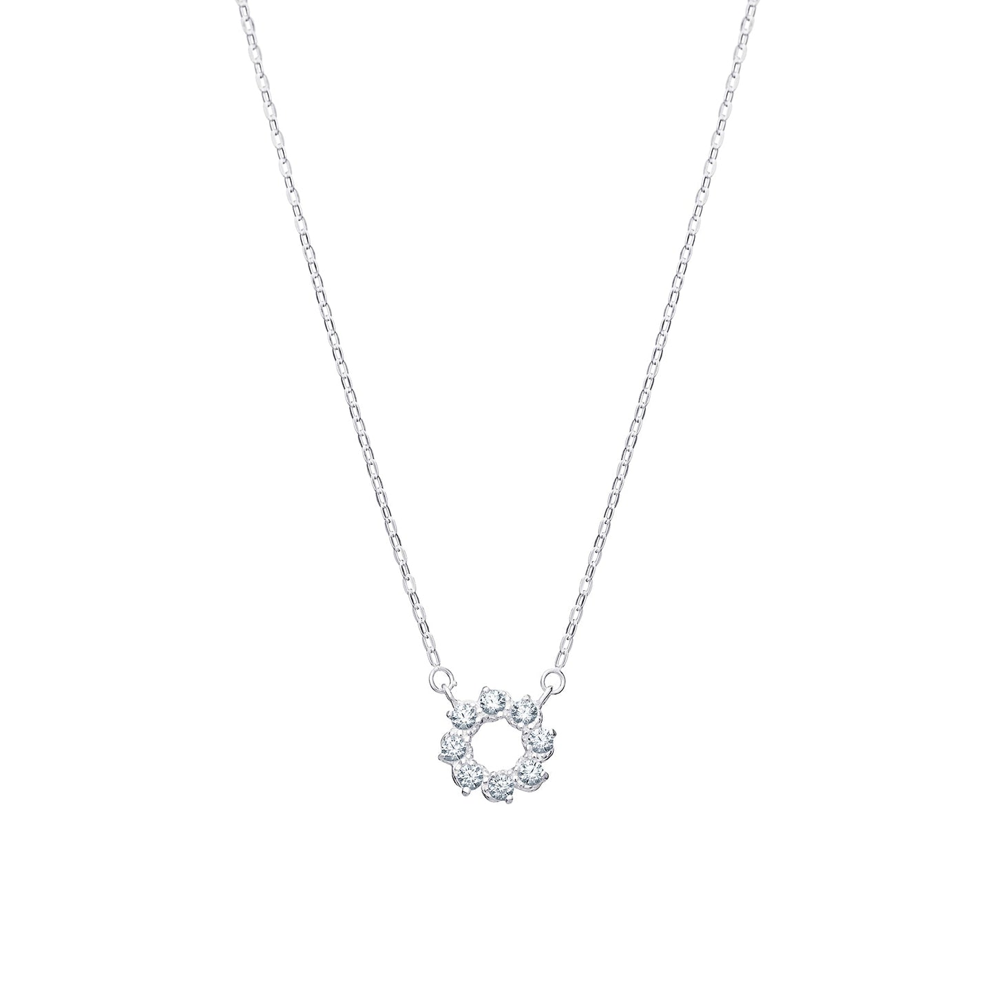 Cubic Zirconia Flower Necklace