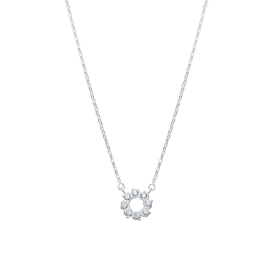 Cubic Zirconia Flower Necklace