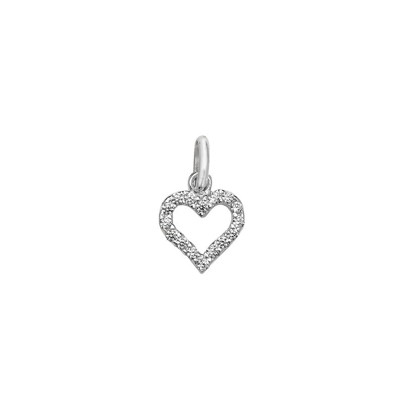 Cubic Zirconia Heart Pendant Necklace