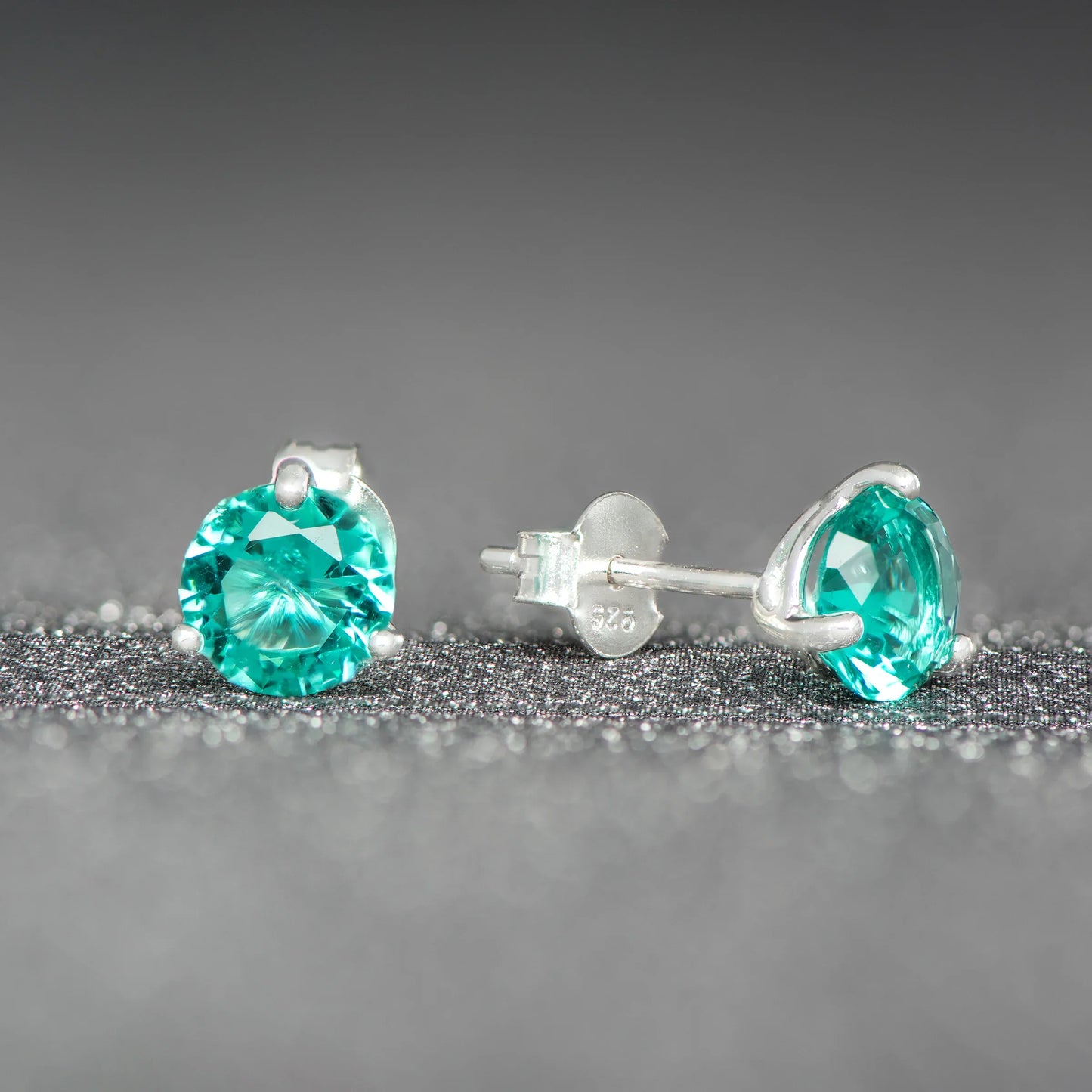December Birthstone Stud Earrings
