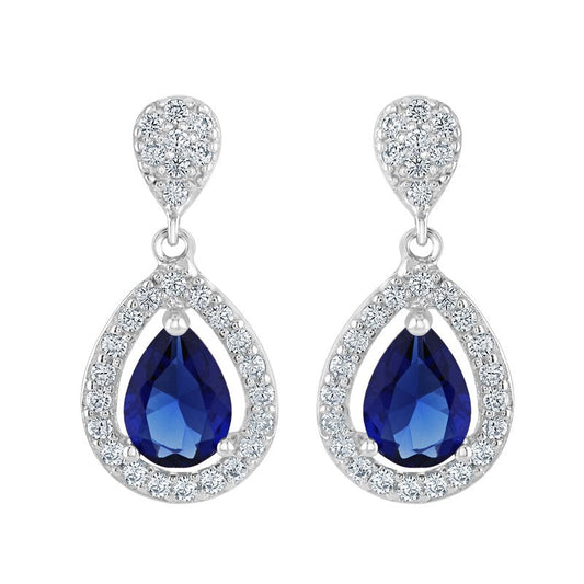 Fancy Sapphire Teardrop Earrings