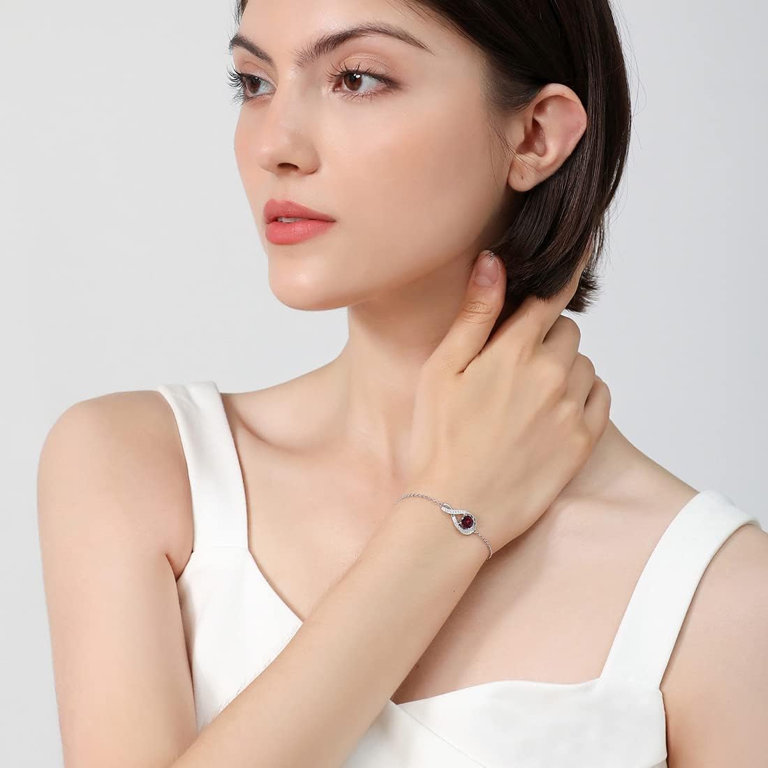 July Birthstone Infinity Bolo Bracelet