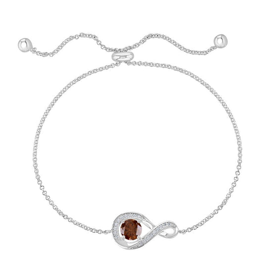 June Birthstone Infinity Bolo Bracelet