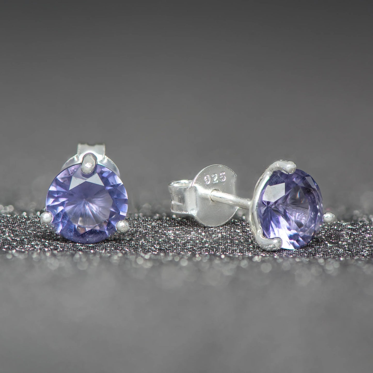 June Birthstone Stud Earrings