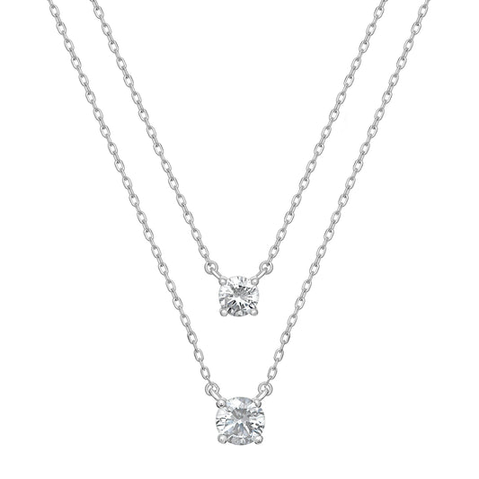 Layered Cubic Zirconia Necklace