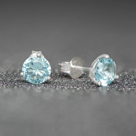 March Birthstone Stud Earrings