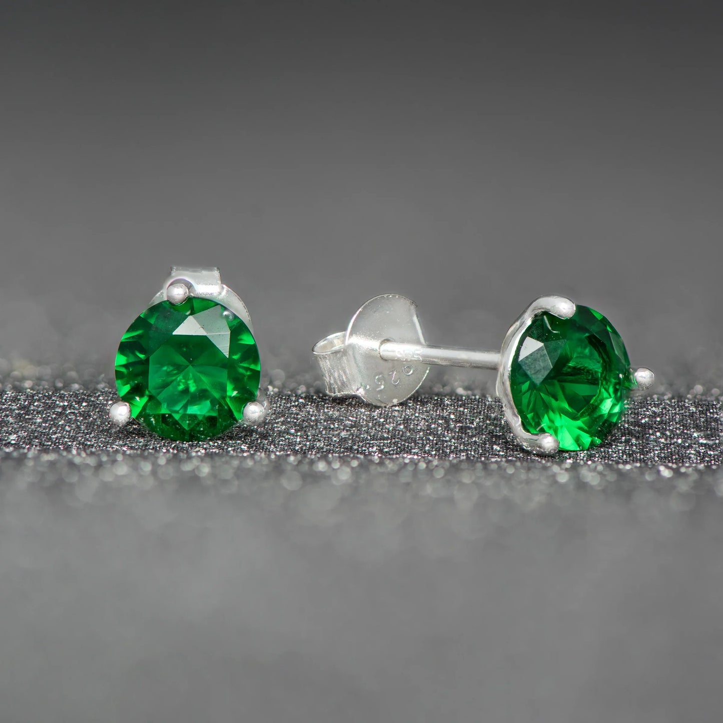 May Birthstone Stud Earrings