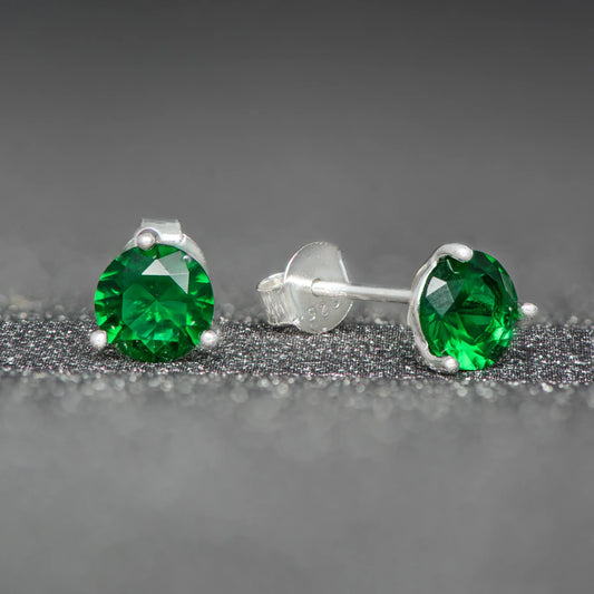 May Birthstone Stud Earrings